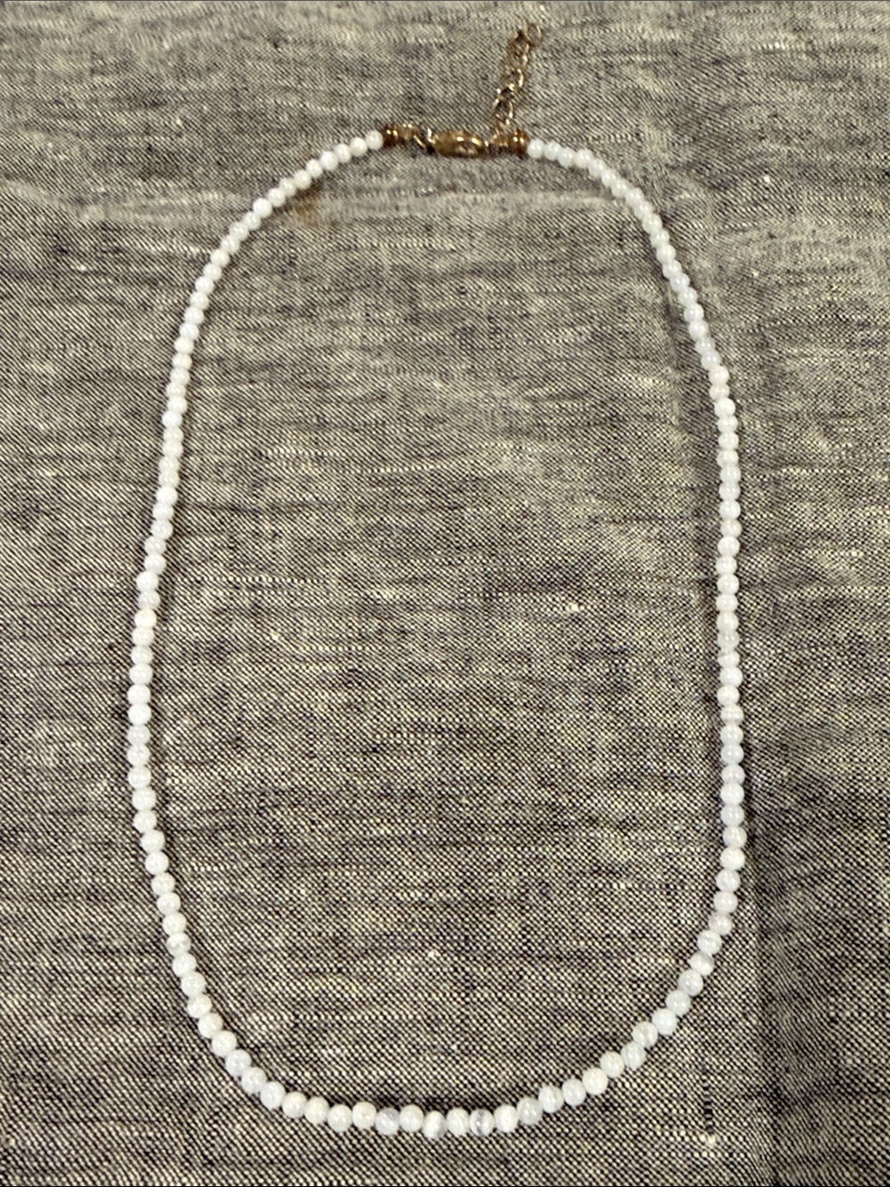 Quartz Crystal Beaded Necklace 17-18”Length 2mm